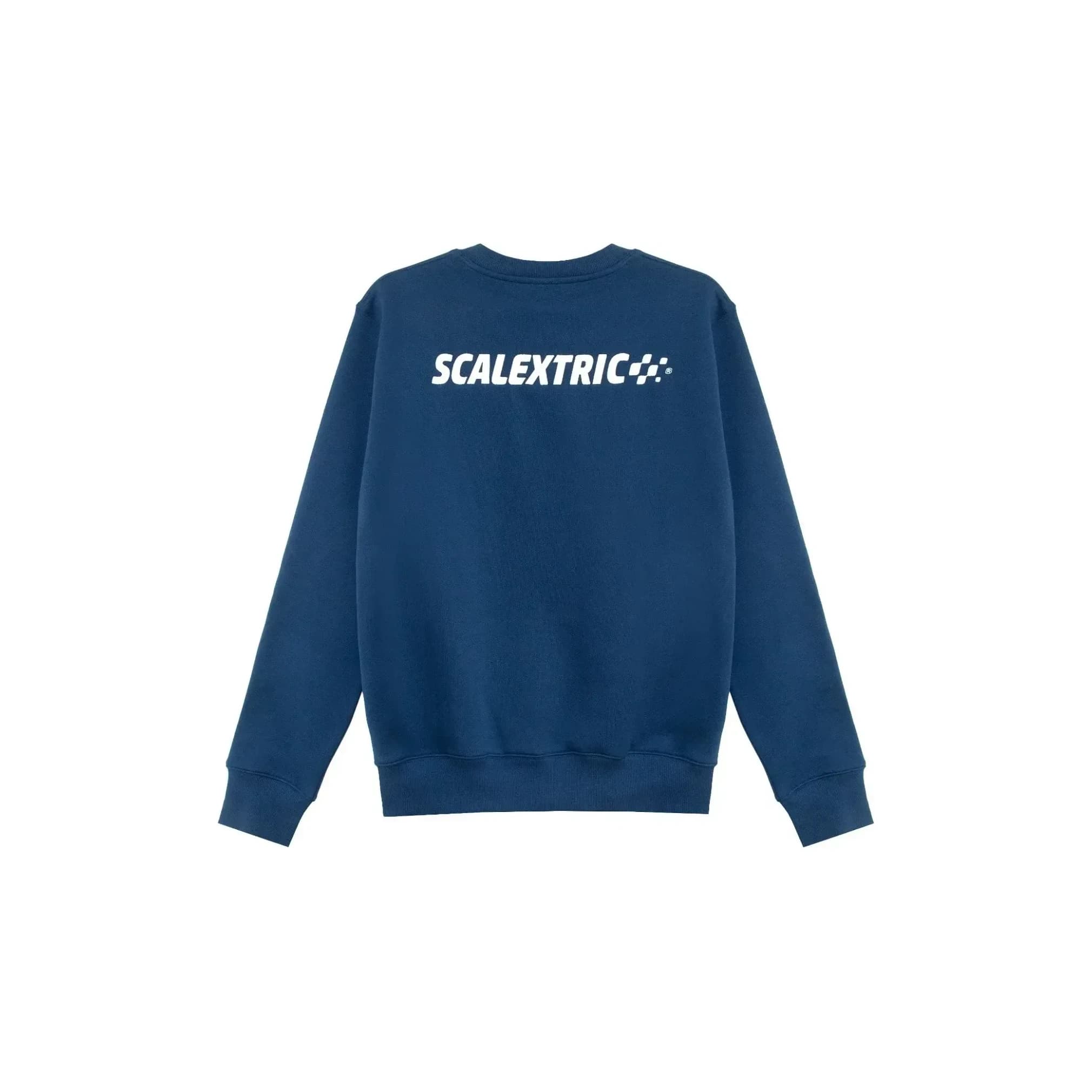 Scalextric, Dessuadora, blau marí, esquena